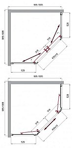 Душевой уголок BelBagno UNO-195-P-2-100-C-Cr 100х100 стекло прозрачное/профиль хром купить в интернет-магазине Sanbest