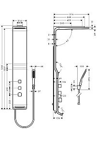 Душевая панель Hansgrohe Raindance Lift 27008400 белый/хром купить в интернет-магазине сантехники Sanbest