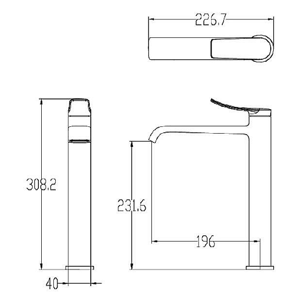 Смеситель для раковины Creavit Lua LU6500GR оружейная сталь купить в интернет-магазине сантехники Sanbest