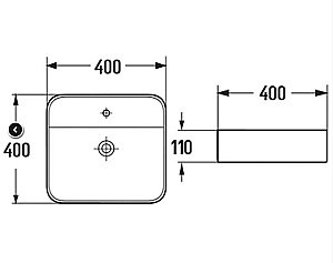 Раковина накладная CeramaLux N 40 78574 белая купить в интернет-магазине Sanbest