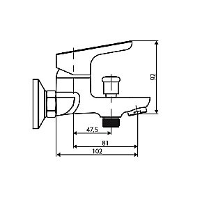 Смеситель для ванны с душевой колонной Dorff Norma D0711010 хром купить в интернет-магазине сантехники Sanbest