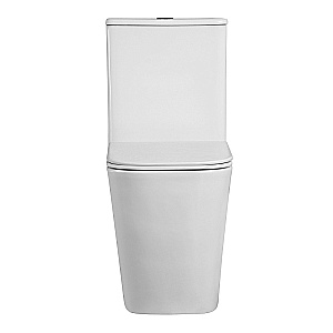 Унитаз напольный Azario Esconda AZ-1255A белый, безободковый, с бачком, с крышкой микролифт, слив торнадо купить в интернет-магазине Sanbest