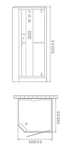 Душевая кабина Orans Diamond SR-89101S 100х100 white купить в интернет-магазине Sanbest