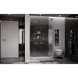 Душевой уголок Ambassador Kingston 14011120 100х80 стекло прозрачное/профиль хром купить в интернет-магазине Sanbest