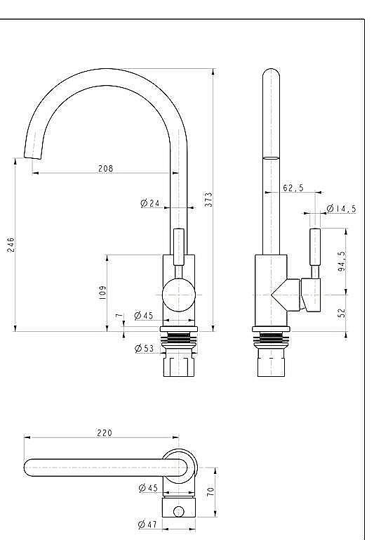 Смеситель для кухни Paulmark Holstein Ho212063-BR Бронза купить в интернет-магазине сантехники Sanbest