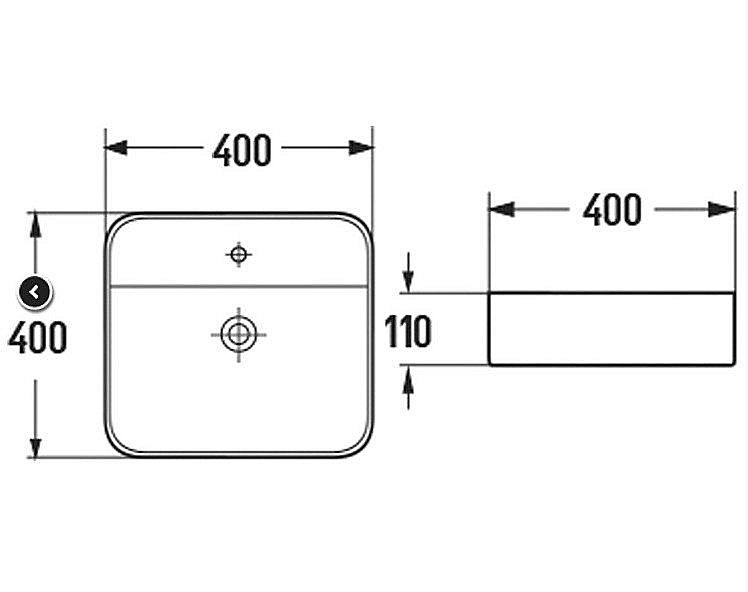 Раковина накладная CeramaLux N 40 78574 белая купить в интернет-магазине Sanbest