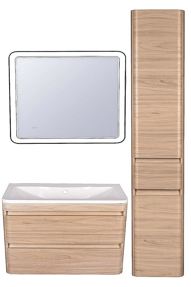 Тумба с раковиной Style Line Атлантика 100 подвесная для ванной в интернет-магазине Sanbest