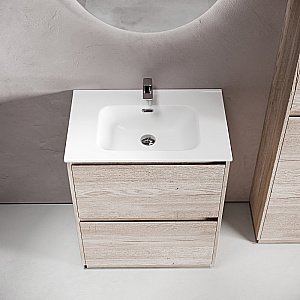 Тумба с раковиной Sancos Libra Floor 70 LB70FEG дуб галифакс натуральный для ванной в интернет-магазине Sanbest