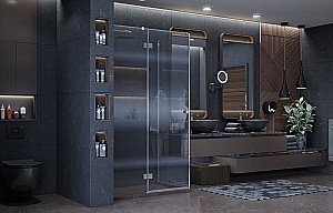 Душевой уголок Ambassador Diamond 80x120 12011104 стекло прозрачное/профиль хром купить в интернет-магазине Sanbest