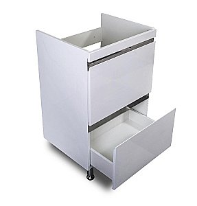 Тумба с раковиной напольная Lotos 120 с двумя ящиками любой цвет под заказ для ванной в интернет-магазине Sanbest