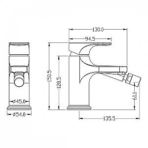 Смеситель для биде Boheme Spectre 456-MW белый матовый купить в интернет-магазине сантехники Sanbest