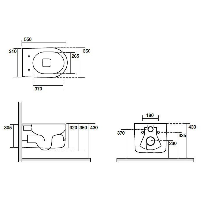 Унитаз подвесной Kerasan Nolita 5314 черный матовый, безободковый купить в интернет-магазине Sanbest