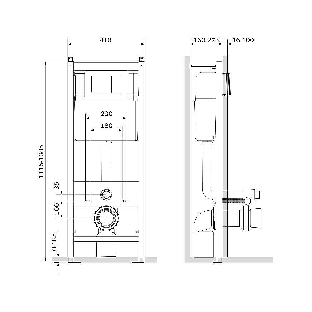 Система инсталляции для унитаза Damixa DX00.I011.0101 купить в интернет-магазине сантехники Sanbest