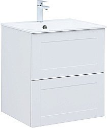 Тумба с раковиной Aquanet Терра 60 белый матовый для ванной в интернет-магазине Sanbest