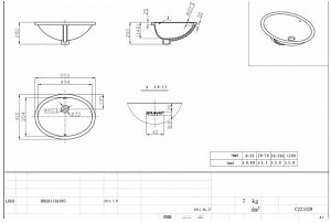 Раковина врезная Bravat 55 C22102W-ENG белая купить в интернет-магазине Sanbest