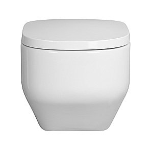 Унитаз подвесной Abber Rechteck AC1218 белый, безободковый, с крышкой микролифт, слив торнадо купить в интернет-магазине Sanbest