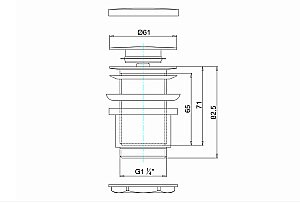 Слив-автомат для раковины Burlington W22 купить в интернет-магазине сантехники Sanbest