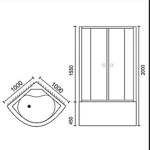 Душевой уголок Royal Bath RB100BK-C-CH 100х100 матовый купить в интернет-магазине Sanbest