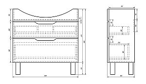 Тумба с раковиной Dreja Laguna Plus 85 для ванной в интернет-магазине Sanbest