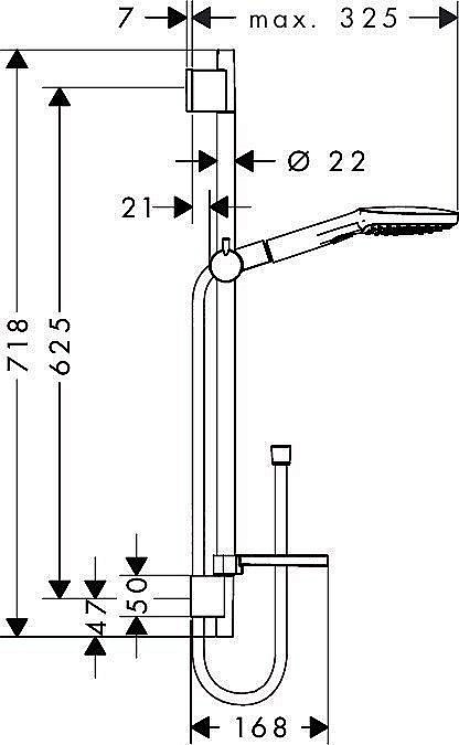 Душевой гарнитур Hansgrohe Raindance Select E120 26620400 белый/хром купить в интернет-магазине сантехники Sanbest