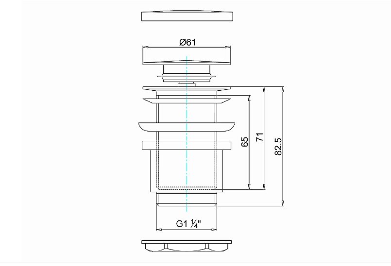 Слив-автомат для раковины Burlington W22 купить в интернет-магазине сантехники Sanbest