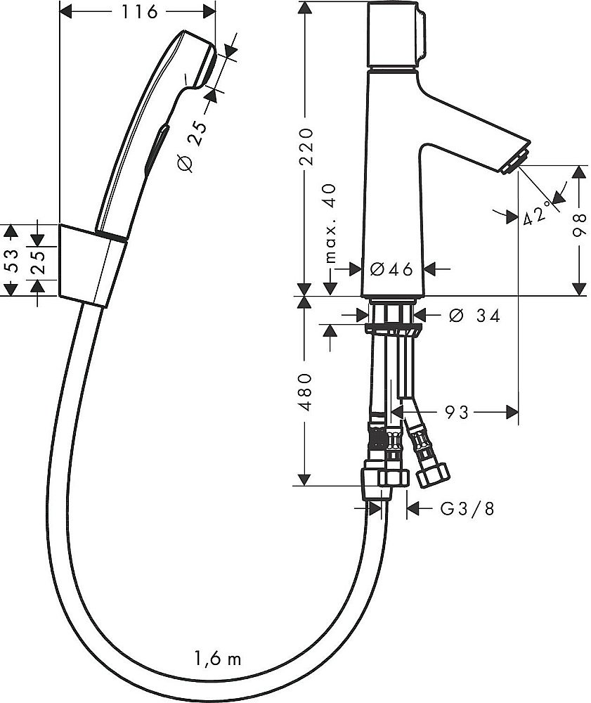 Смеситель Hansgrohe Talis Select S 72291000 купить в интернет-магазине сантехники Sanbest