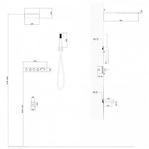 Душевая система Abber Rund AF8753B черная матовая купить в интернет-магазине сантехники Sanbest
