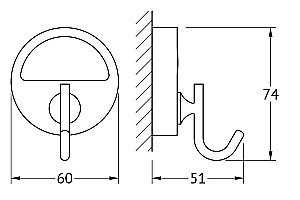 Крючок FBS Luxia LUX 001 купить в интернет-магазине сантехники Sanbest
