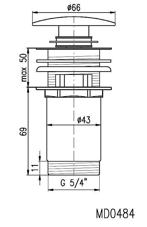Донный клапан для раковины Rav-Slezak MD0485SM бронза купить в интернет-магазине сантехники Sanbest