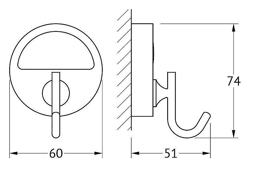 Крючок FBS Luxia LUX 001 купить в интернет-магазине сантехники Sanbest