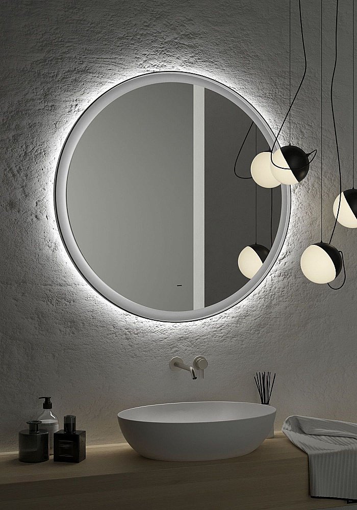 Зеркало Art&Max NAPOLI AM-Nap-800-DS-F-Grey в ванную от интернет-магазине сантехники Sanbest