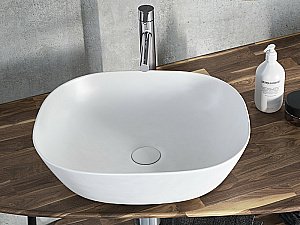 Раковина накладная Vitra Plural 45 7810B401-0016 белая матовая купить в интернет-магазине Sanbest