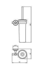 Ершик для туалета настенный Migliore Fortuna белая керамика/хром купить в интернет-магазине сантехники Sanbest