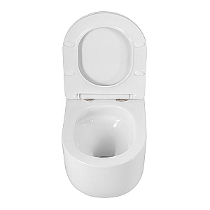 Унитаз подвесной BelBagno Soft-Tor BB084CH-TOR/SC белый, безободковый, с крышкой микролифт, слив-торнадо купить в интернет-магазине Sanbest