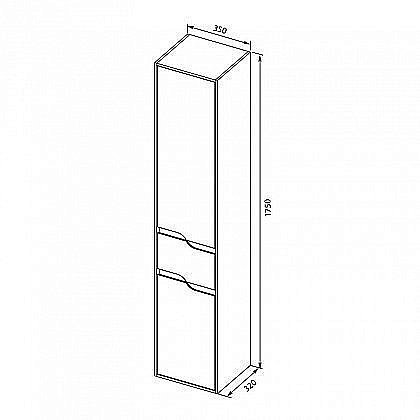 Шкаф-пенал для ванной Aquanet Модена 35 для ванной в интернет-магазине сантехники Sanbest