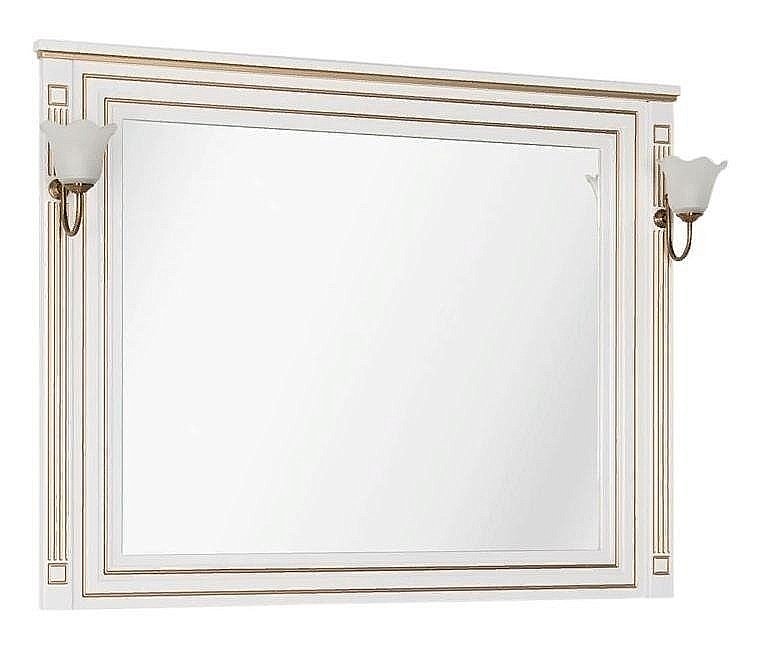 Зеркало Aquanet Паола 120 белый/патина золото в ванную от интернет-магазине сантехники Sanbest