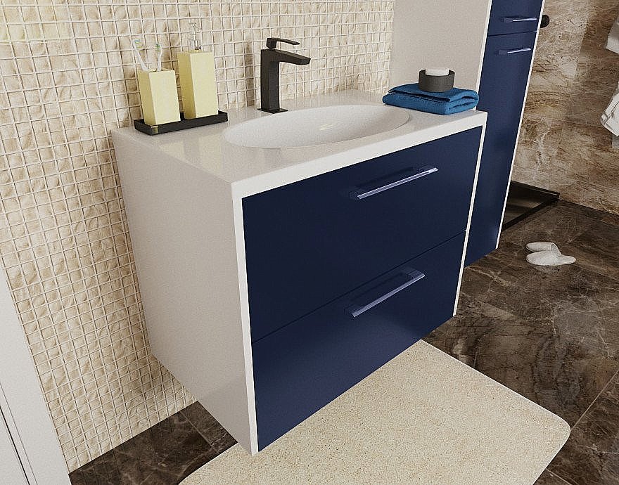 Тумба с раковиной Эстет Vegas 90 белая для ванной в интернет-магазине Sanbest