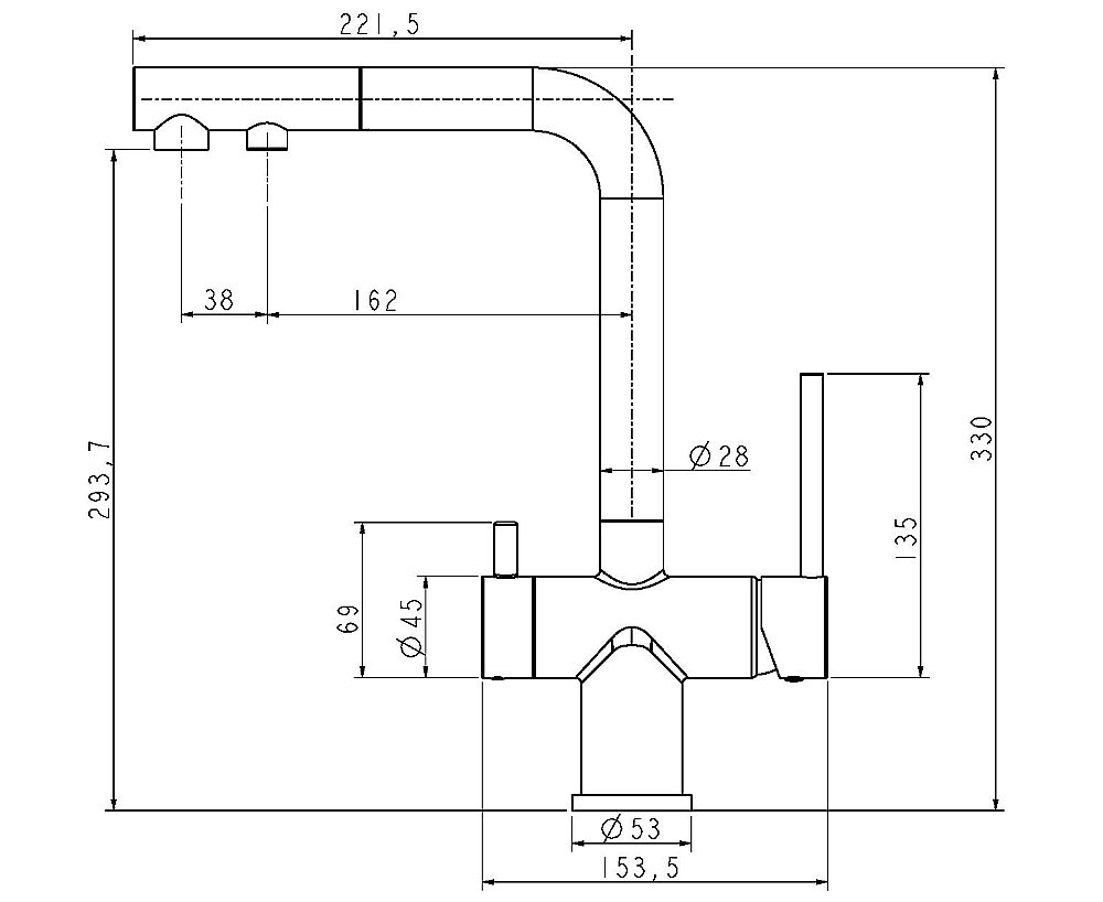 Смеситель для кухни Paulmark Serpentine Se213222-LG светлое золото купить в интернет-магазине сантехники Sanbest