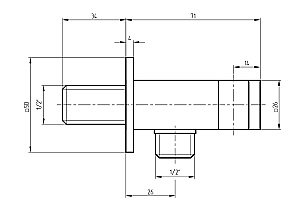 Штуцер с держателем душа Migliore RICAMBI 30893 золото купить в интернет-магазине сантехники Sanbest