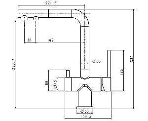 Смеситель для кухни Paulmark Serpentine Se213222-LG светлое золото купить в интернет-магазине сантехники Sanbest