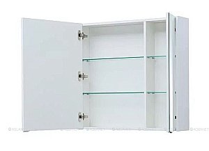 Зеркальный шкаф Aquanet Палермо 254538 80 белый купить в интернет-магазине сантехники Sanbest