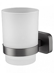 Стакан для зубных щеток с держателем WONZON & WOGHAND GRAFFITY, Темный графит (WW-9321-BGM) купить в интернет-магазине сантехники Sanbest