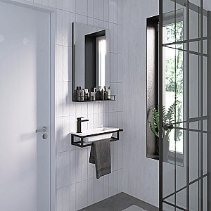 Зеркало Grossman Метрис 205001 50 черный в ванную от интернет-магазине сантехники Sanbest