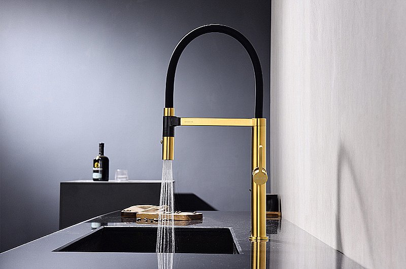 Смеситель для кухни Paulmark Leader Le214101-BG матовое золото купить в интернет-магазине сантехники Sanbest