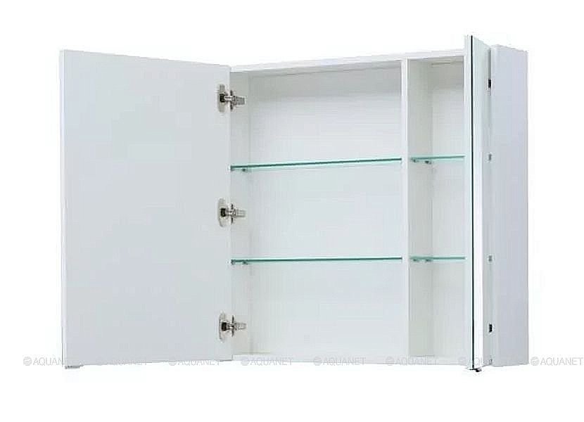 Зеркальный шкаф Aquanet Палермо 254538 80 белый купить в интернет-магазине сантехники Sanbest