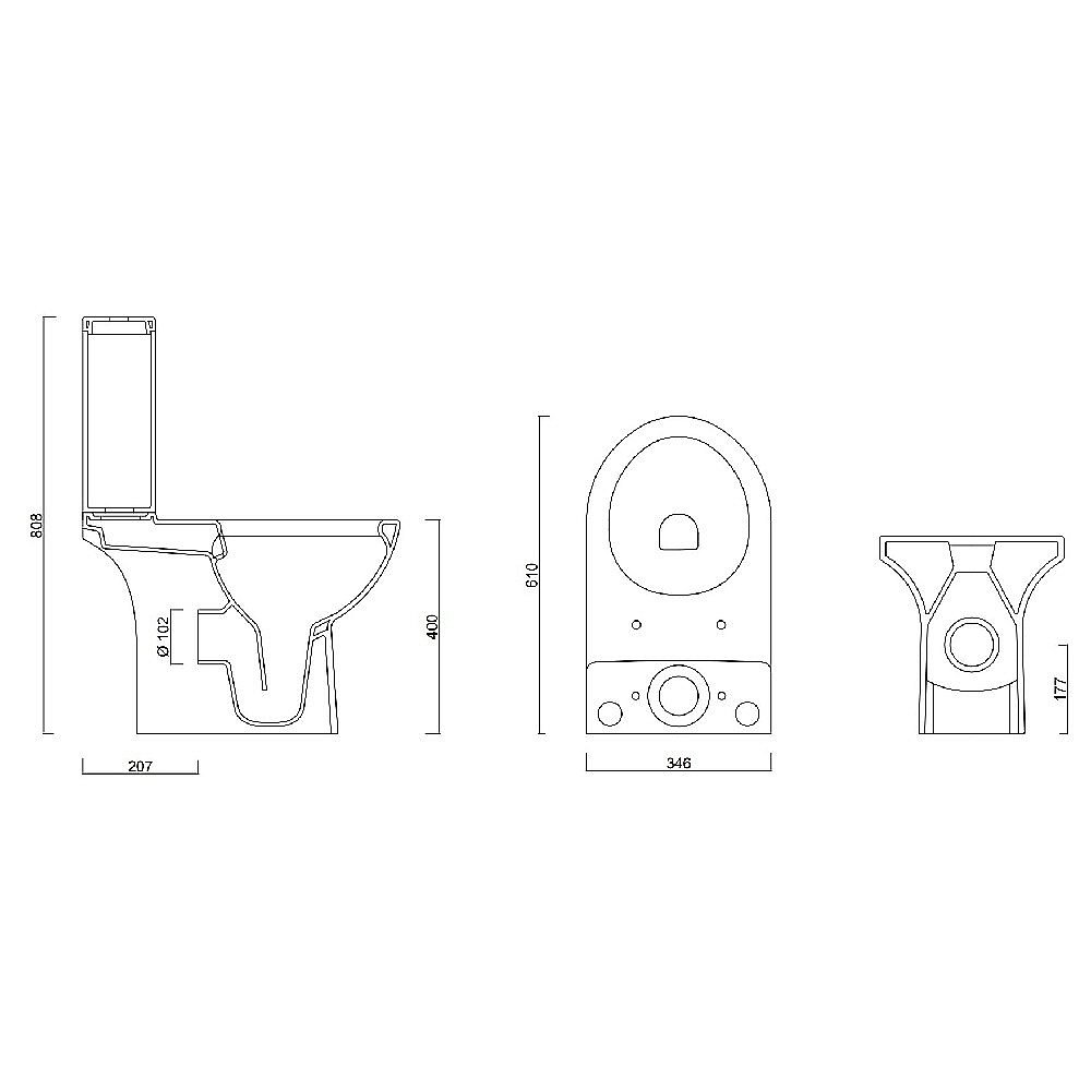 Унитаз напольный Gural Vit Tria Slim TR04KLZ01-SL&TR02RZV01 безободковый, с крышкой микролифт, с бачком купить в интернет-магазине Sanbest