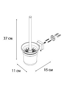 Ершик для туалета FIXSEN KVADRO FX-61313 купить в интернет-магазине сантехники Sanbest