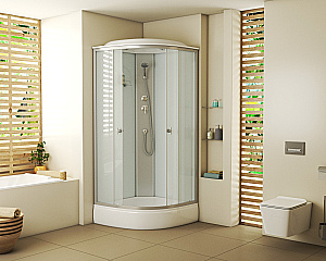 Душевая кабина Niagara Eco E100/26/MT 100х100 профиль хром матовый/стекло матовое купить в интернет-магазине Sanbest