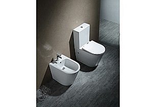 Унитаз-компакт Aquatek Вега AQ2904-00 белый, с крышкой микролифт, с бачком, безободковый купить в интернет-магазине Sanbest