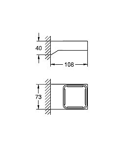 Стакан с держателем Grohe Selection Cube GR4001 купить в интернет-магазине сантехники Sanbest